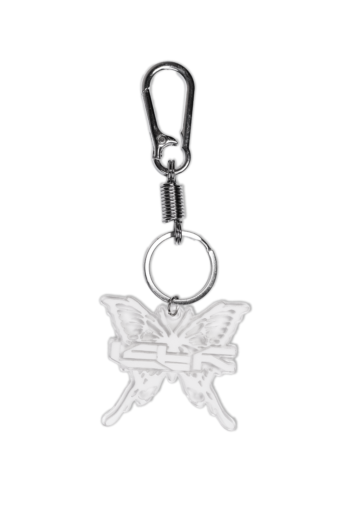 3D Acrylic Butterfly LCTR Keychain + Metal Carabiner