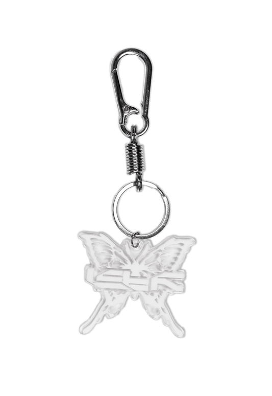 3D Acrylic Butterfly LCTR Keychain + Metal Carabiner