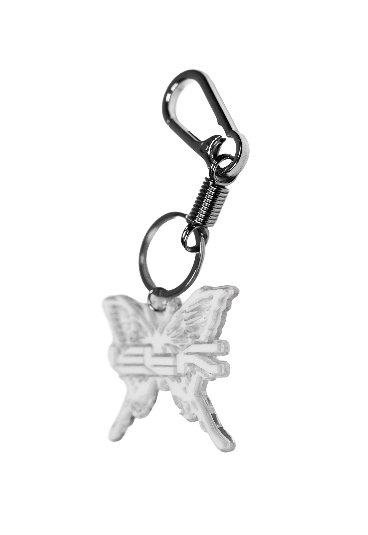 3D Acrylic Butterfly LCTR Keychain + Metal Carabiner